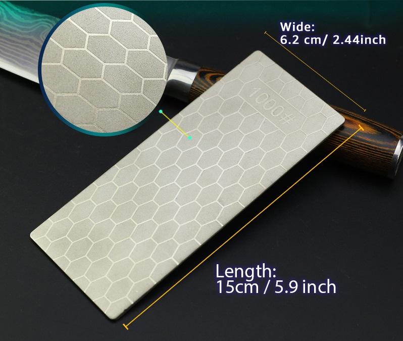Sharpening Diamond Infused Whetstone with Ultrafine 1000 Grit Grinding Layers