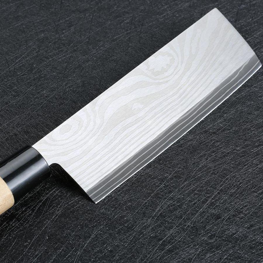 Premium York Series Japanese Style Nakiri Chef Knife With Rz Stainless Steel Blade - 7 Inches