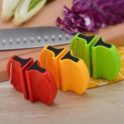 Portable Professional Knife Sharpener with Dual Diamond Ceramic and Edge Tungsten Sharpening Slots