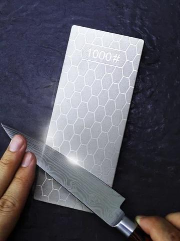 Sharpening Diamond Infused Whetstone with Ultrafine 1000 Grit Grinding Layers