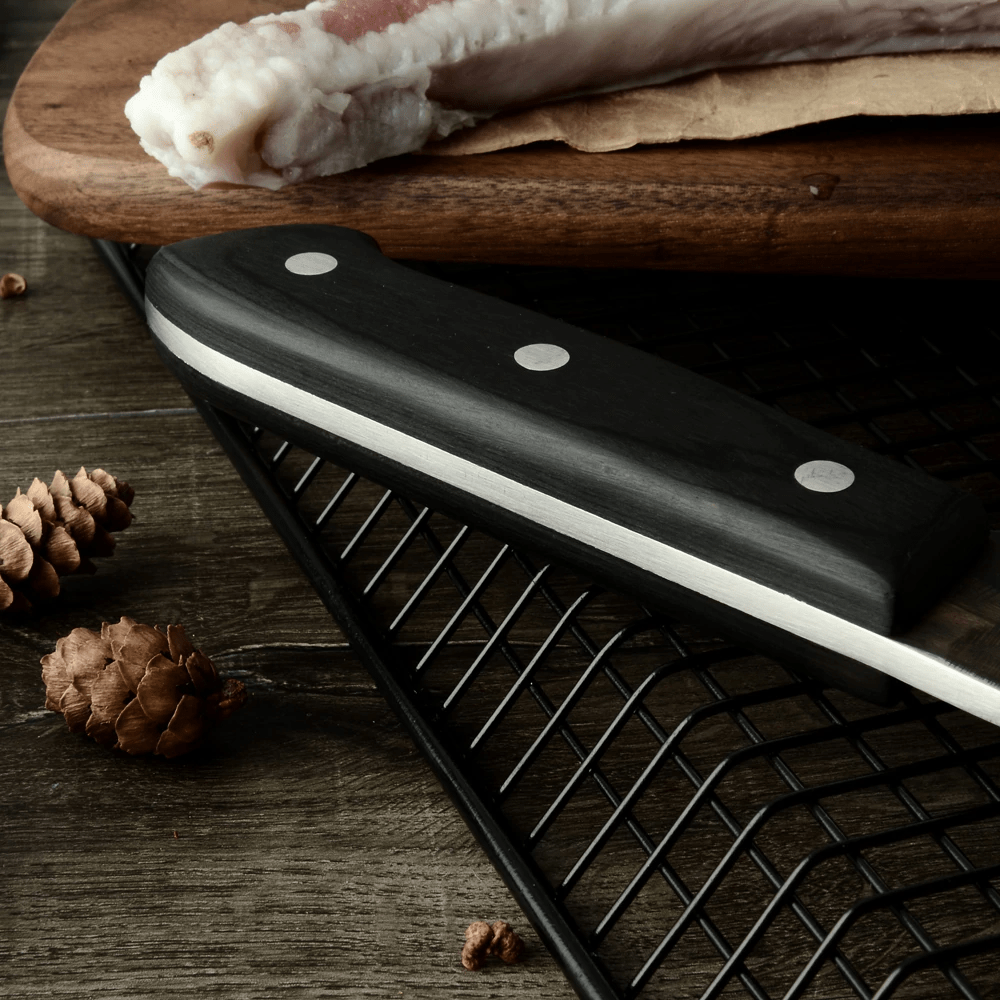 KING Series TITAN PRO Chef Knife with Desconi™ High Carbon Steel Blade & RAWHide™ Leather Case