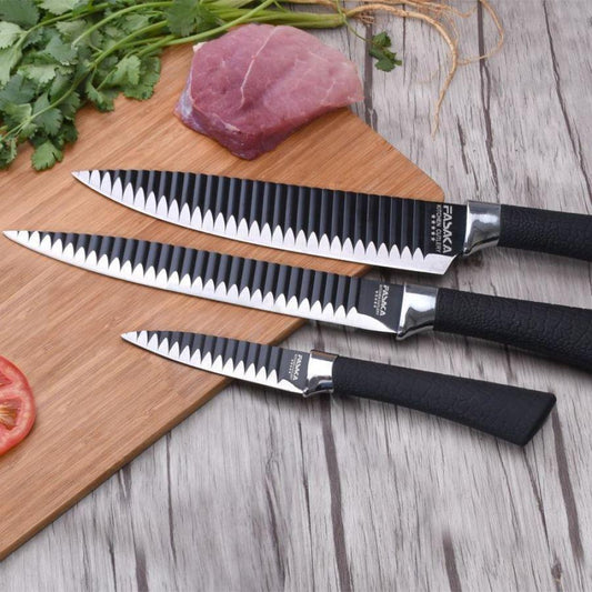 Premium Ql Stainless Steel Series Ultrasharp Chef Knife Set - 8 Inch 5 And 3.5