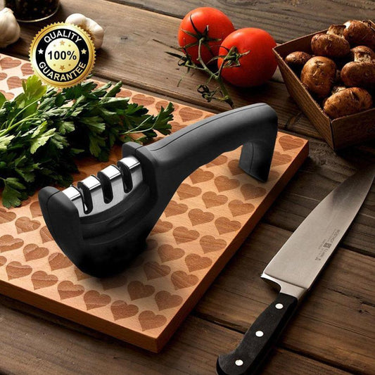 Multisharp Professional Knife Sharpener With Diamond Infused Tungsten Steel And Ceramic Sharpening Edges